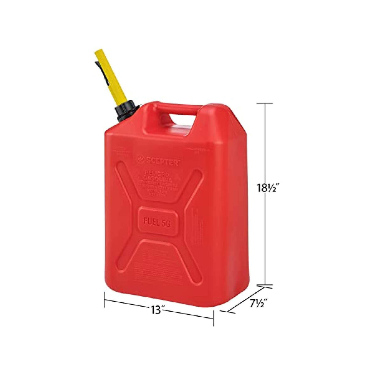 BIDON TANQUE DE GASOLINA 2.5 GALONES (10 L) ROJO SCEPTER — TOMACO