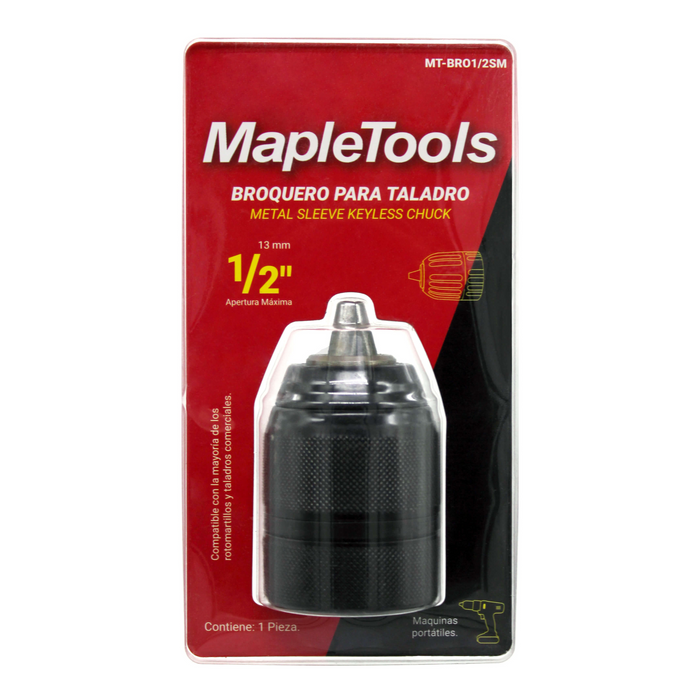 BROQUERO SIN LLAVE METALICO 1/2 MAPLE TOOLS