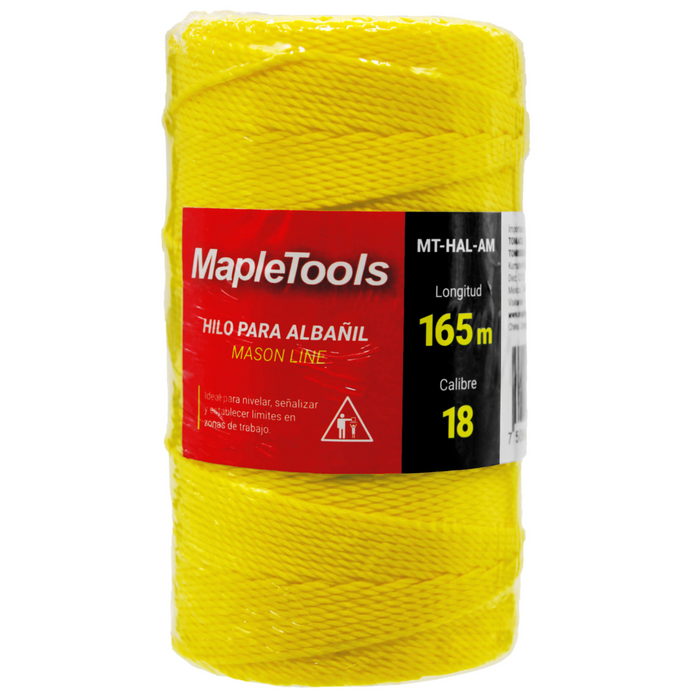 HILO PARA ALBAÑIL 165 MTS AMARILLO MAPLETOOLS