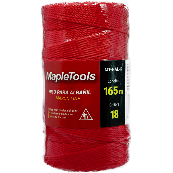 HILO PARA ALBAÑIL 165 MTS ROJO MAPLETOOLS